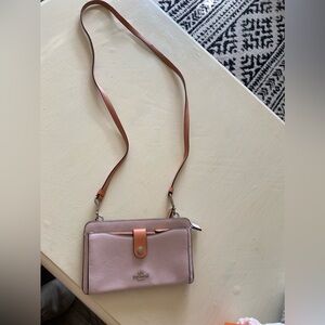 Yellow pink orange real coach bag